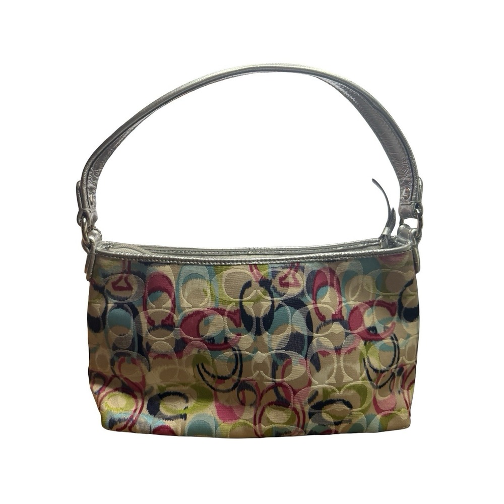 Coach Colorful IKAT signature mini satchel front pockets - Picture 3 of 5